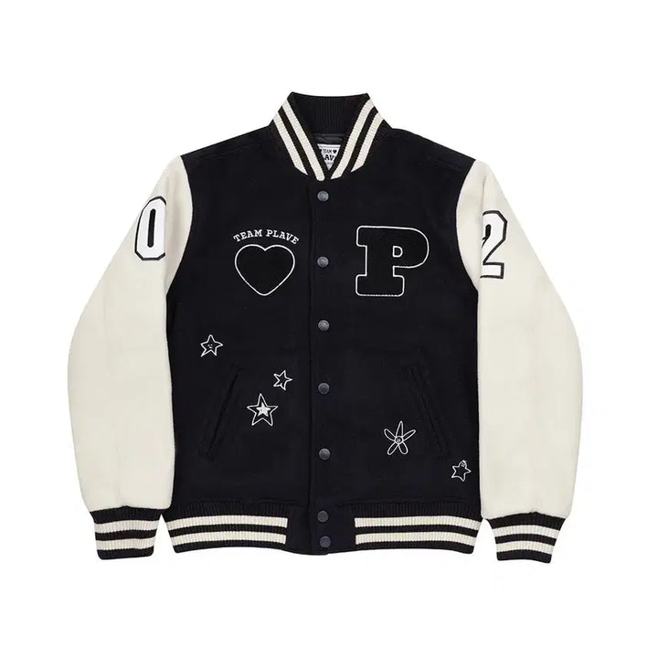 [BUNJANG] PLAVE Varsity Jacket M Size (Excludes Photocard) / 플레이브 바시티 M (포카x)