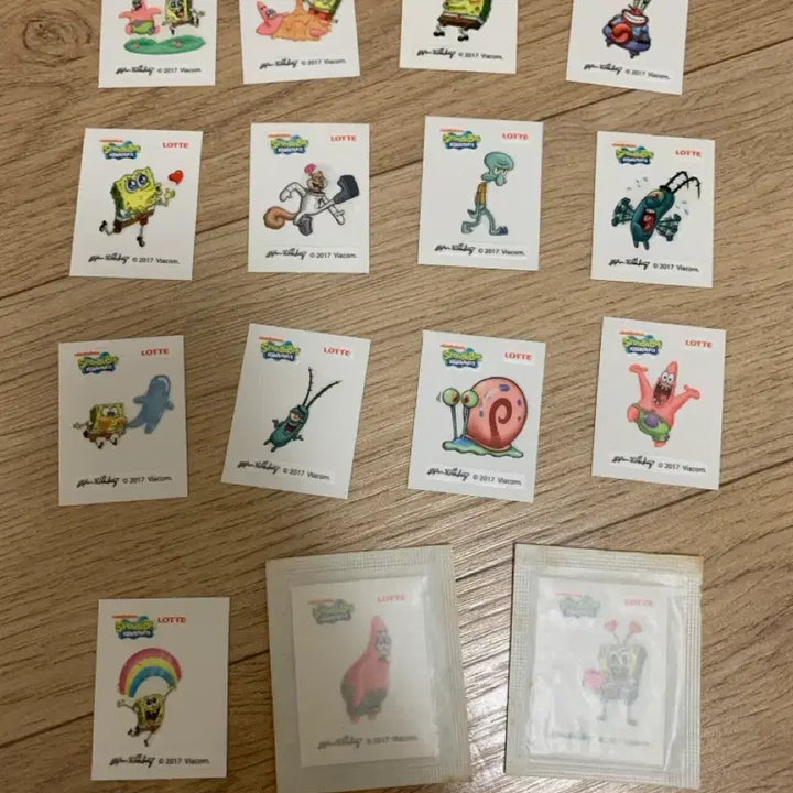 [BUNJANG] SpongeBob SquarePants Sticker Individual Sale / 롯데 스폰지밥 띠부씰 개별 판매