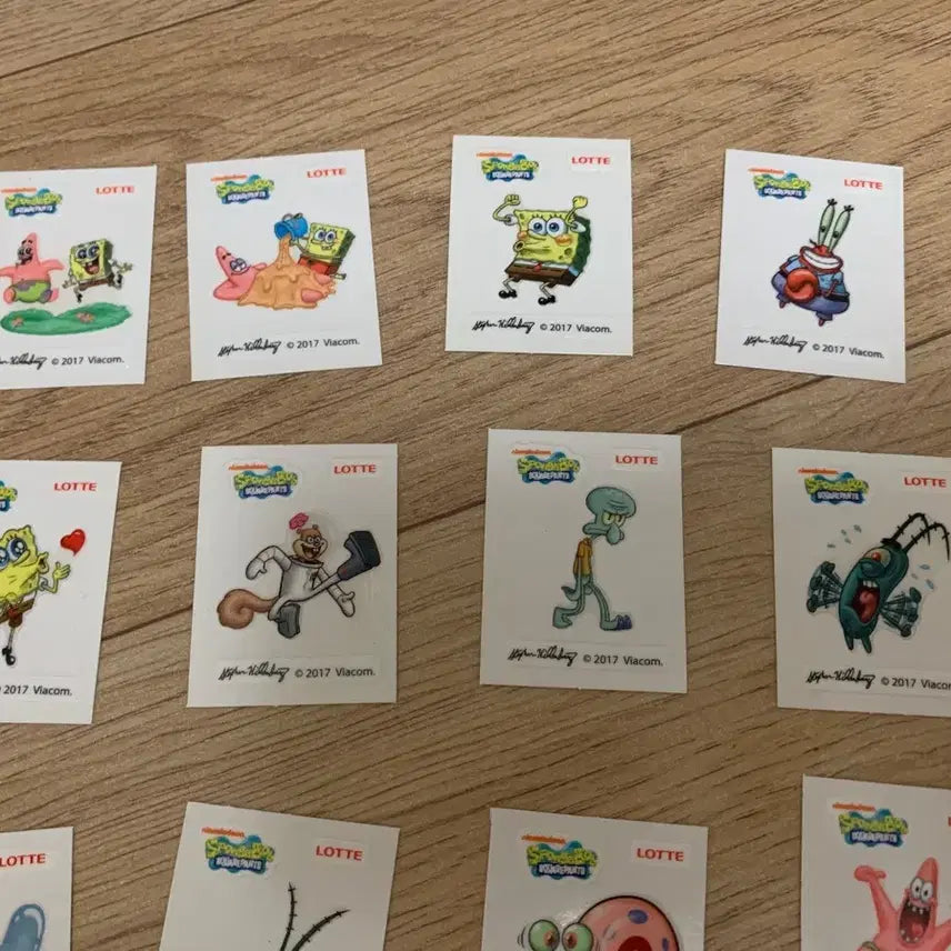 [BUNJANG] SpongeBob SquarePants Sticker Individual Sale / 롯데 스폰지밥 띠부씰 개별 판매