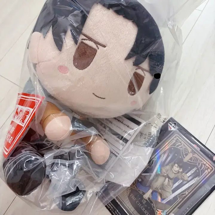 [BUNJANG] Attack on Titan Levi Last One Big Plush Doll Card Set / 현물,당일접수) 택포 7.0 이치방쿠지 진격의 거인 리바이 라스트원 빅 누이 봉제 인형 카드 세트 +덤