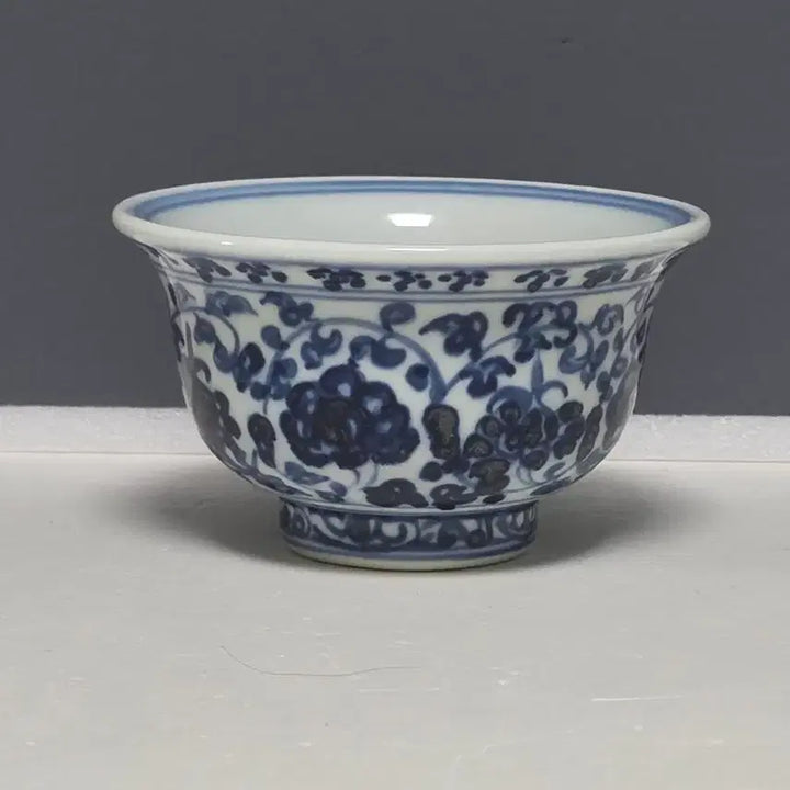[BUNJANG] Ming Yongle Style Celadon Flower Pattern Vase / 명영락 관 청화전지화훼문 압수배