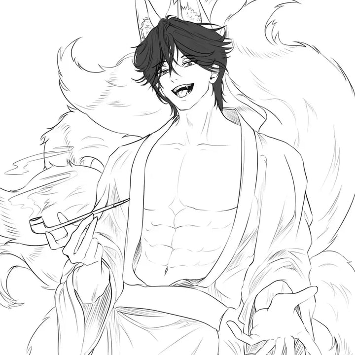 [BUNJANG] Custom Line Art Commission (Half-Body/Full-Body) / 남자&amp;여자 1인 선화 오마카세 커미션