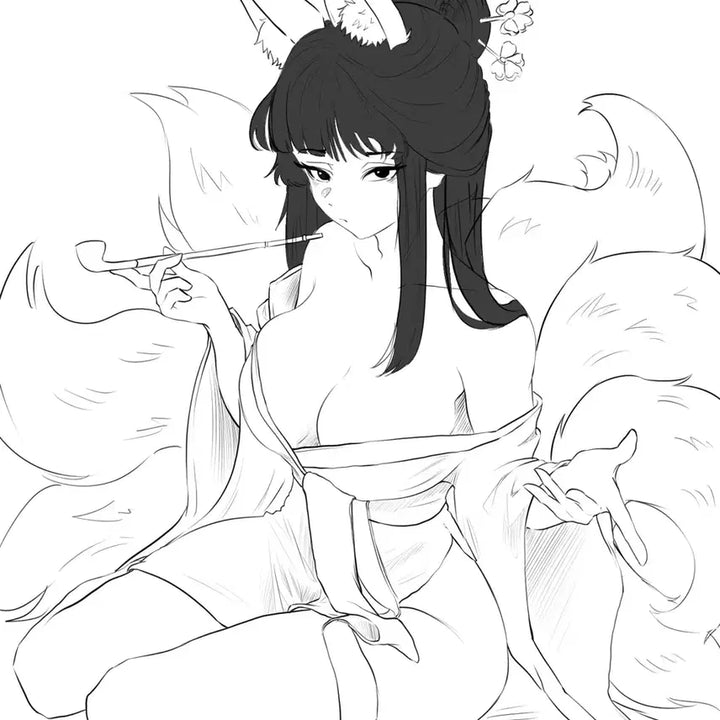 [BUNJANG] Custom Line Art Commission (Half-Body/Full-Body) / 남자&amp;여자 1인 선화 오마카세 커미션