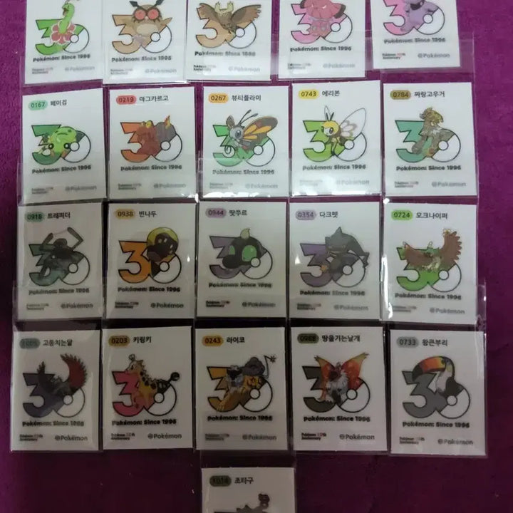 [BUNJANG] Pokemon 30th Anniversary Stickers / 포켓몬 띠부씰 신상 30주년 판매