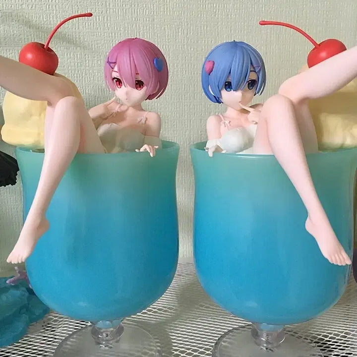 [BUNJANG] Re:Zero Rem Ram Cream Soda Figure / 리제로 렘 람 크림소다 피규어