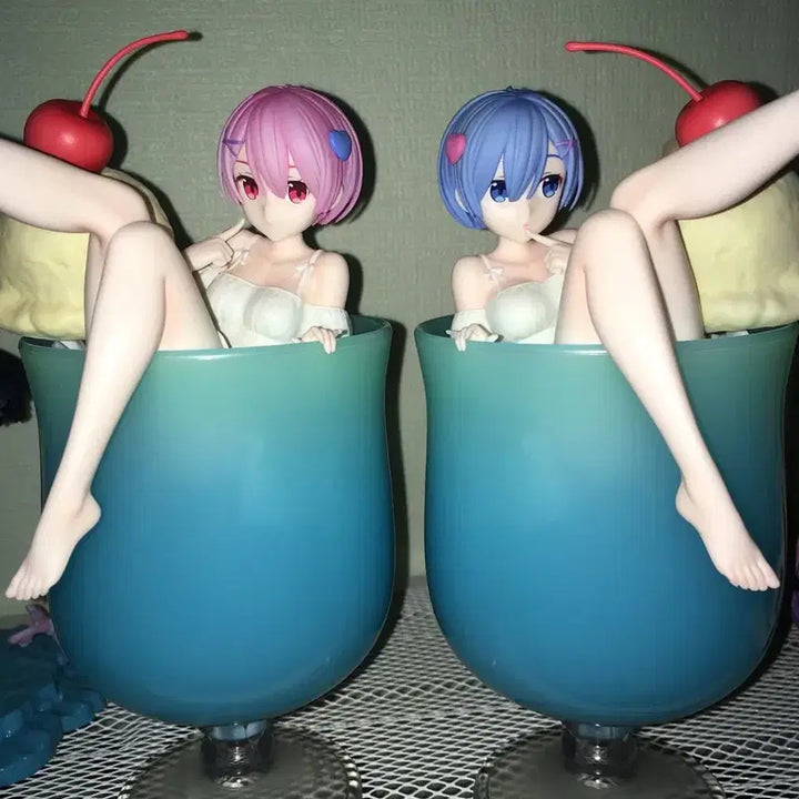 [BUNJANG] Re:Zero Rem Ram Cream Soda Figure / 리제로 렘 람 크림소다 피규어