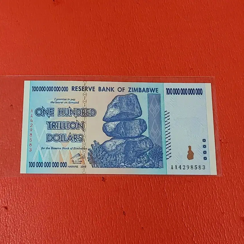 [BUNJANG] Zimbabwe 100 Trillion Dollar Bill - Uncirculated / (진품보장)짐바브웨100조달러 백조달러-미사용