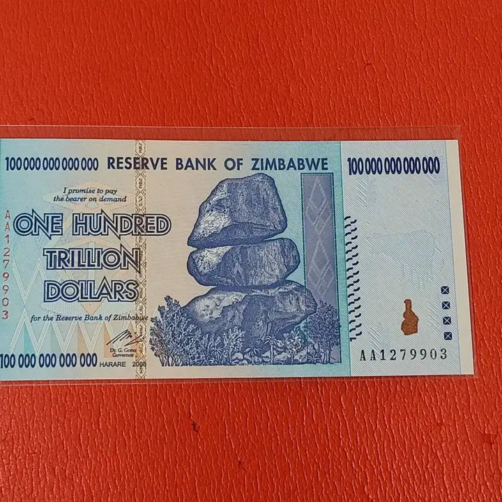 [BUNJANG] Zimbabwe 100 Trillion Dollar Bill - Uncirculated / (진품보장)짐바브웨100조달러 백조달러-미사용
