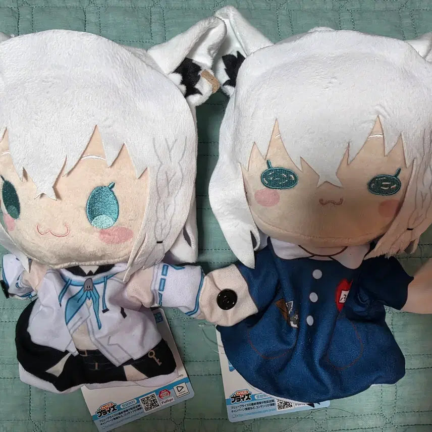 [BUNJANG] FURYU Hololive Shirakami Fubuki Puppet Plush Set (2 Types) / 후류 홀로라이브 시라카미 후부키 퍼펫 누이 2종 세트 인형 팝니다.