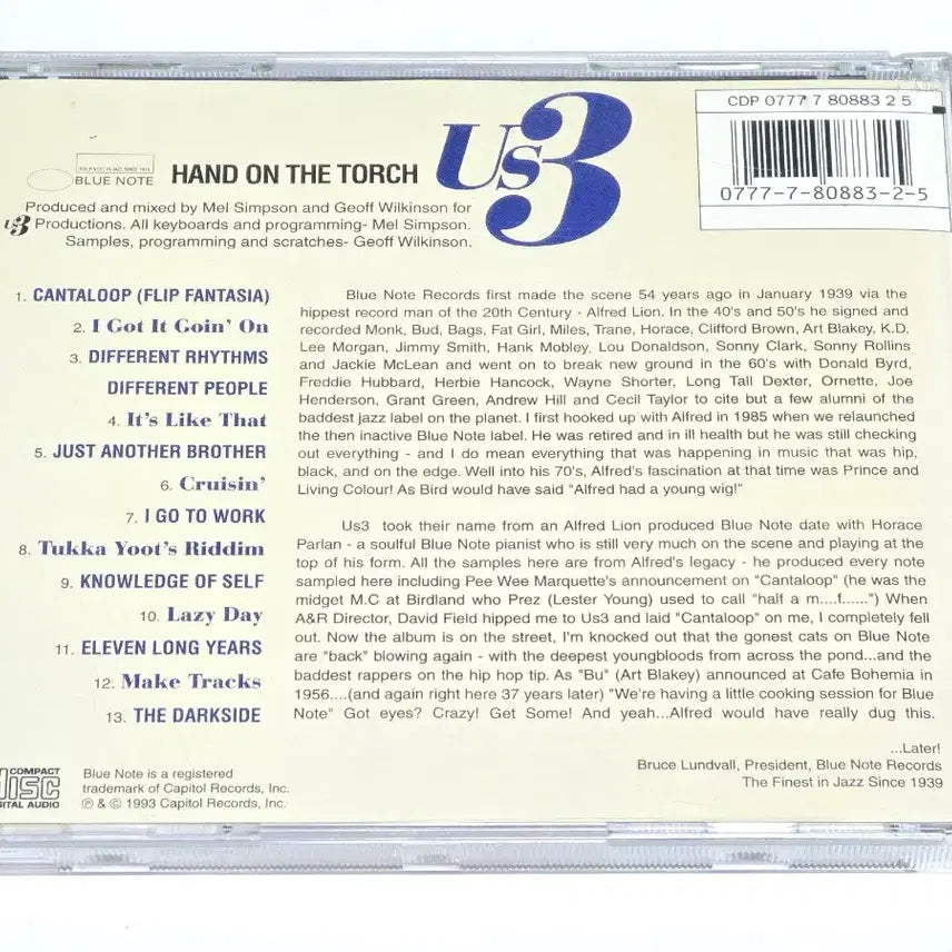 [BUNJANG] Us3 Hand On The Torch CD / Us3 - Hand On The Torch (Blue Note 정품 CD)
