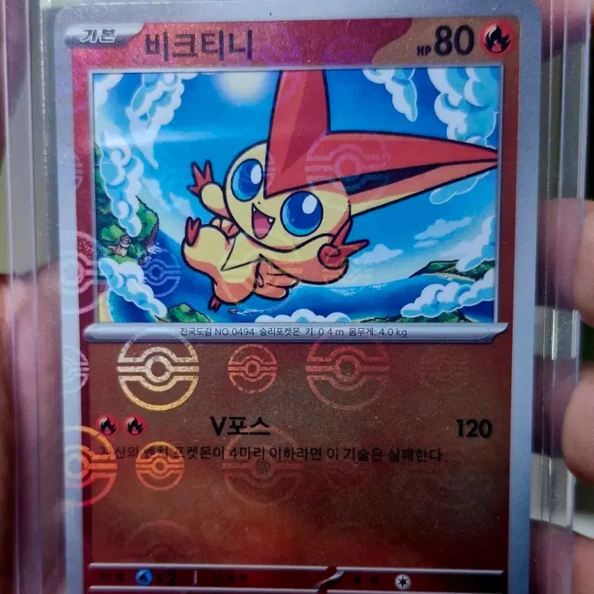 [BUNJANG] Viktini R Monster Ball Holo Card / 비크티니 r 몬스터볼 홀로