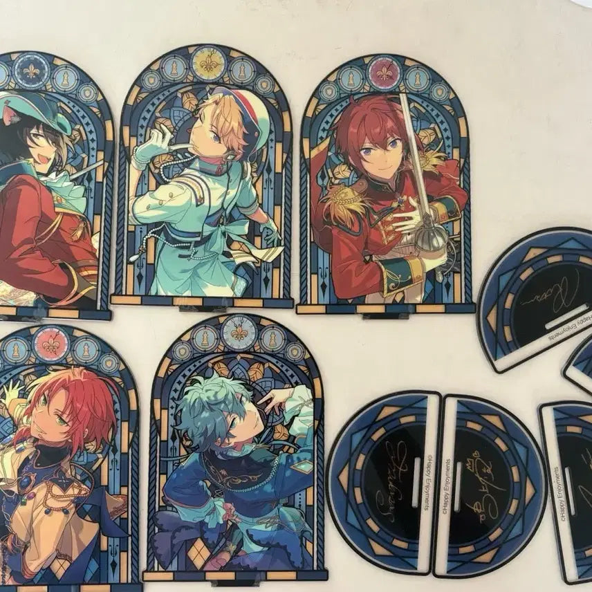 [BUNJANG] Ensemble Stars! Knights Stain Glass Acrylic Stand Bundle Set / 앙스타 나이츠 스테인글라스 아크릴 일괄