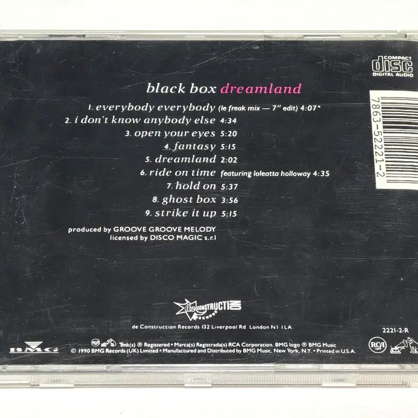 [BUNJANG] Black Box Dreamland 1990 Import CD / Black Box - Dreamland (1990년 수입반)