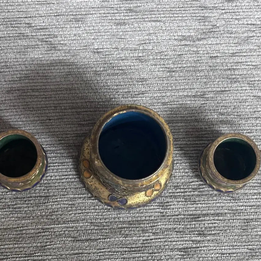 [BUNJANG] Antique Cloisonné Miniature Toothpick Holder / 빈티지 앤틱 칠보공예 이쑤시개 통 필통 미니어처 잔