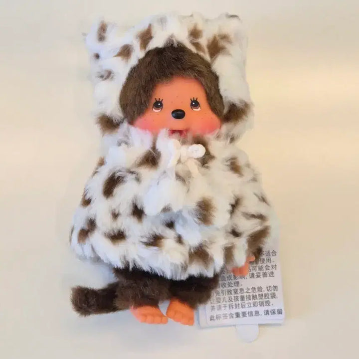 [BUNJANG] Authentic White Leopard Monchhichi / 정품)화이트 호피 레오파드 몬치치
