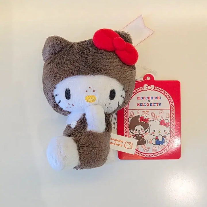 [BUNJANG] Sanrio x Monchhichi Hello Kitty Collaboration Keychain / 정품)키티 콜라보 몬치치 키링