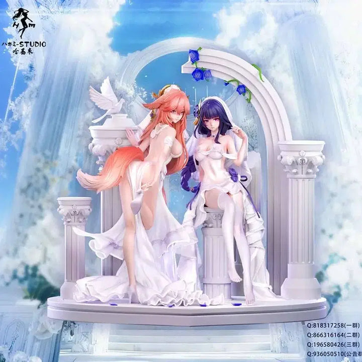 [BUNJANG] Hakmi/Hajimi Studio Genshin Impact Raiden/Miko Wedding Deluxe Resin Figure / hakmi/hajimi studio 원신 라이덴/미코 레진피규어 팝니다