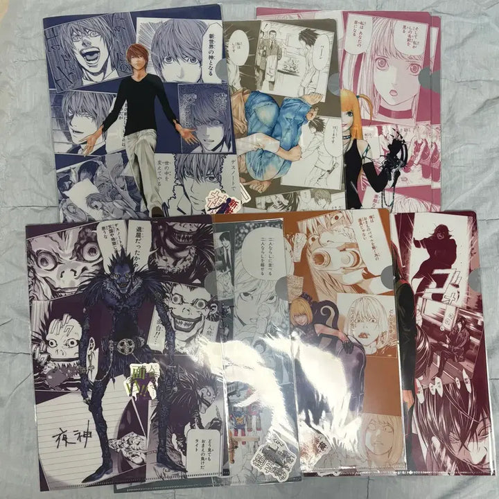 [BUNJANG] Death Note DMM Kuji D Prize Clear File &amp; Sticker Set / 데스노트 DMM 쿠지 D상 클리어파일&amp;스티커 새상품 일괄 판매