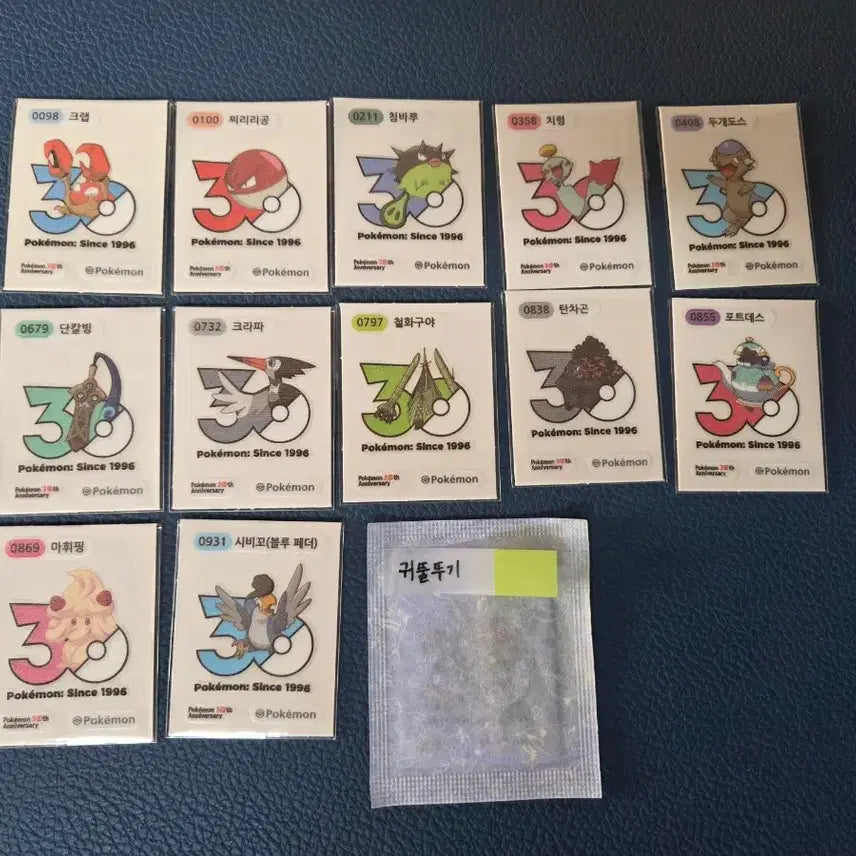 [BUNJANG] Pokemon 30th Anniversary Sticker / 포켓몬 30주년 띠부씰 판매