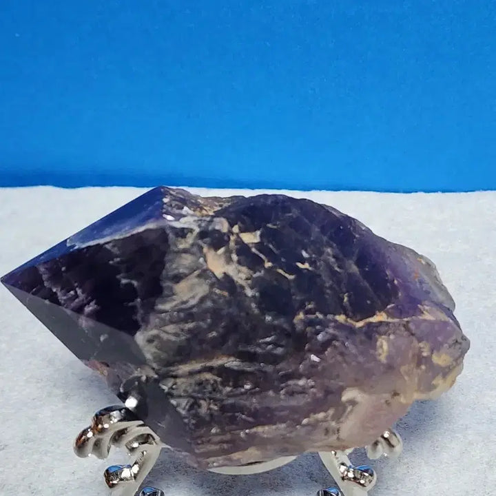 [BUNJANG] Natural Amethyst Raw Crystal Hexagonal Pillar with Stand / 천연 자수정 원시원석 육각뿔(덩어리)+받침대