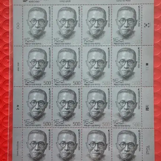 [BUNJANG] Kim Koo 150th Birth Anniversary Full Sheet Stamp / 백범 김구탄생 150주년 기념 전지우표