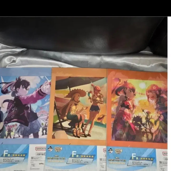 [BUNJANG] Pokemon Masters Set F &amp; G Prizes Poster &amp; Sticker Bundle / 포켓몬 마스터즈 하위상 일괄