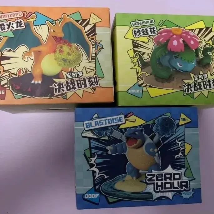 [BUNJANG] Pokemon Monster Figures 3-Set (Charizard, Blastoise, Venusaur) / 포켓몬스터 피규어 3종 세트 (리자몽, 거북왕, 이상해꽃)