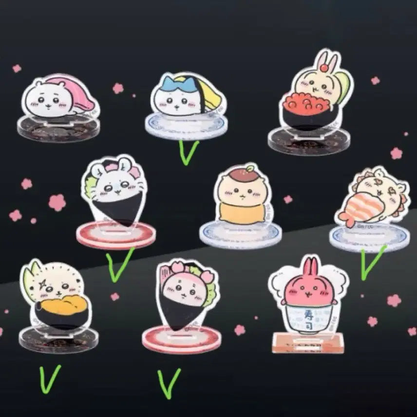 [BUNJANG] Chiikawa Sushi Random Acrylic Stand / 치이카와 스시 초밥 팝업 랜덤아크릴 스탠드