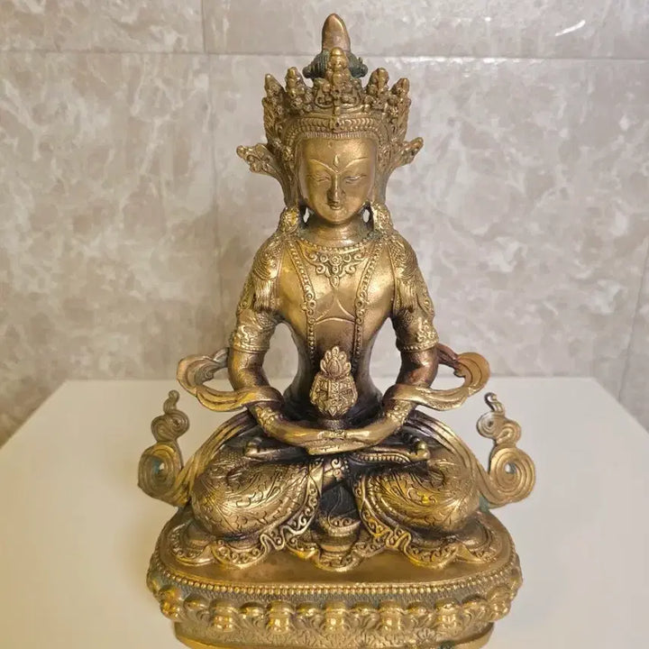 [BUNJANG] Tibetan Bronze Amitāyus Seated Statue / 티베트 동제 무량수불 좌상 불상