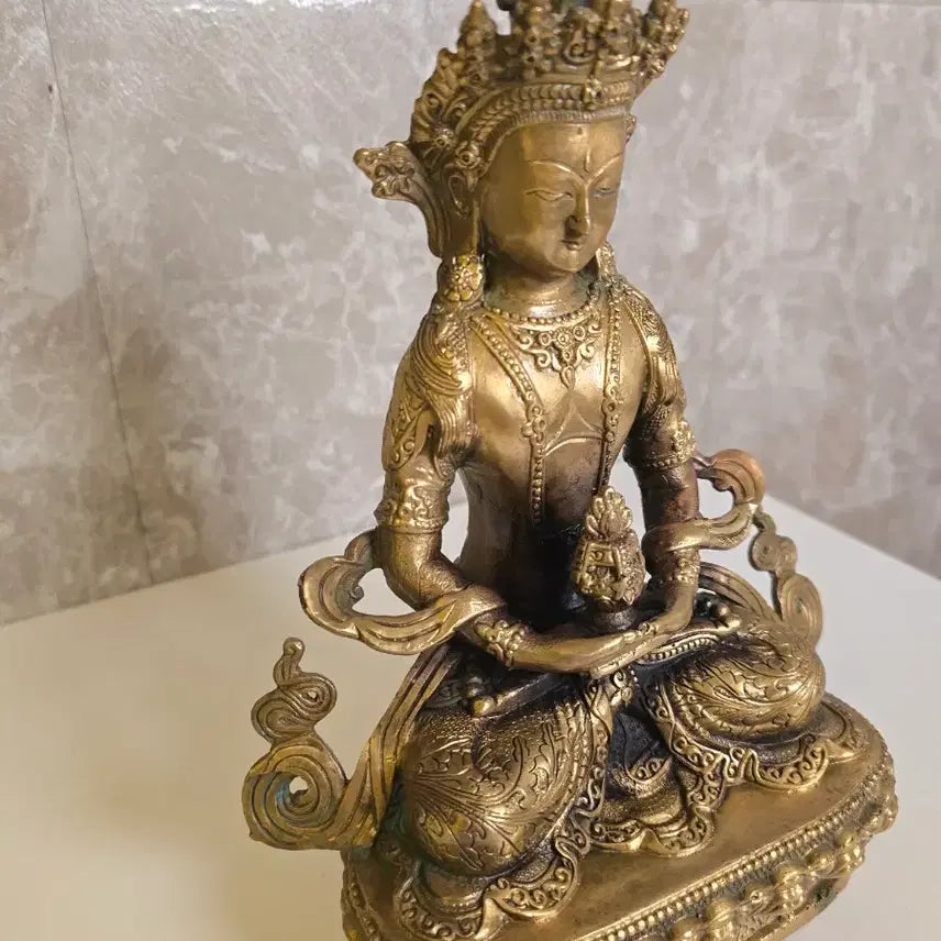 [BUNJANG] Tibetan Bronze Amitāyus Seated Statue / 티베트 동제 무량수불 좌상 불상