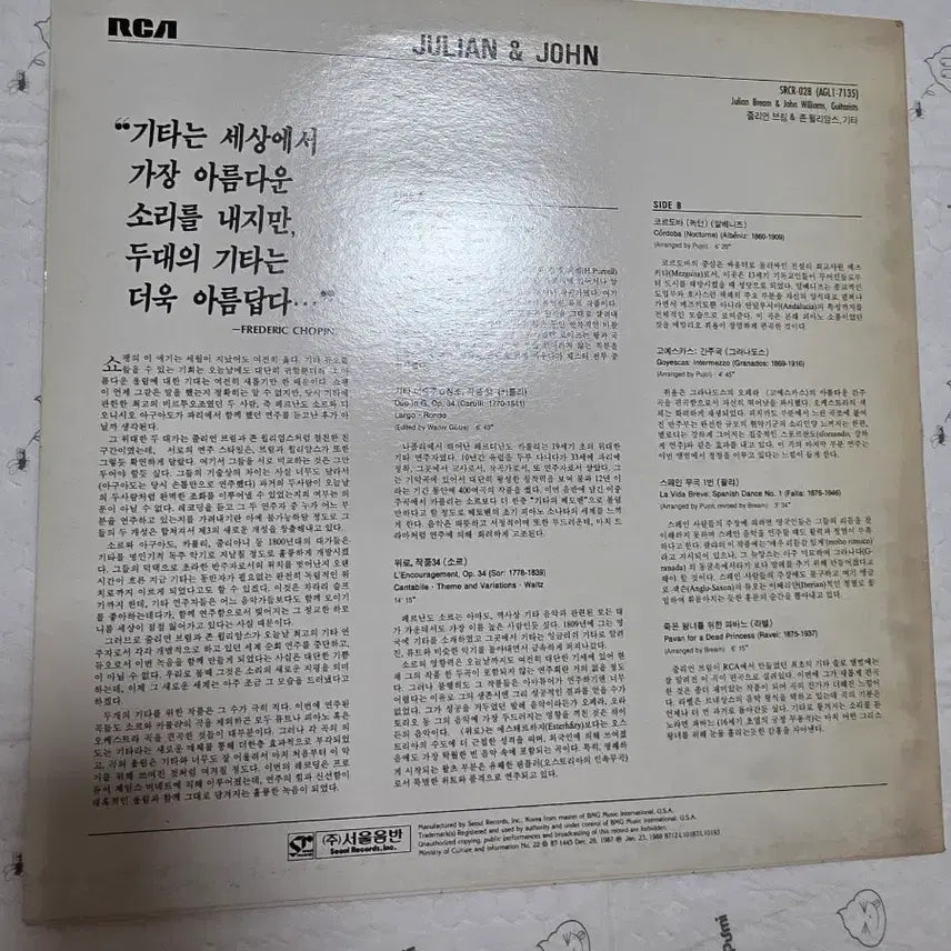 [BUNJANG] Julian &amp; John LP Unused / 줄리안 앤 존 (Julian &amp; John) LP 미사용