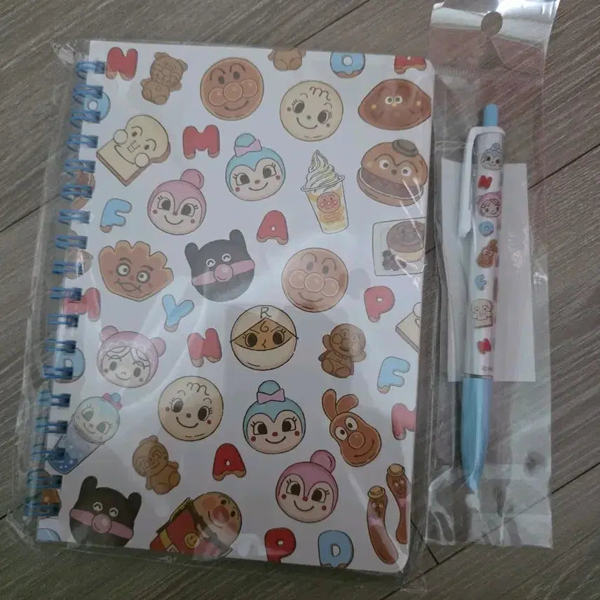 [BUNJANG] Anpanman Museum Notebook and Pen Set / 호빵맨 박물관 노트 펜 세트
