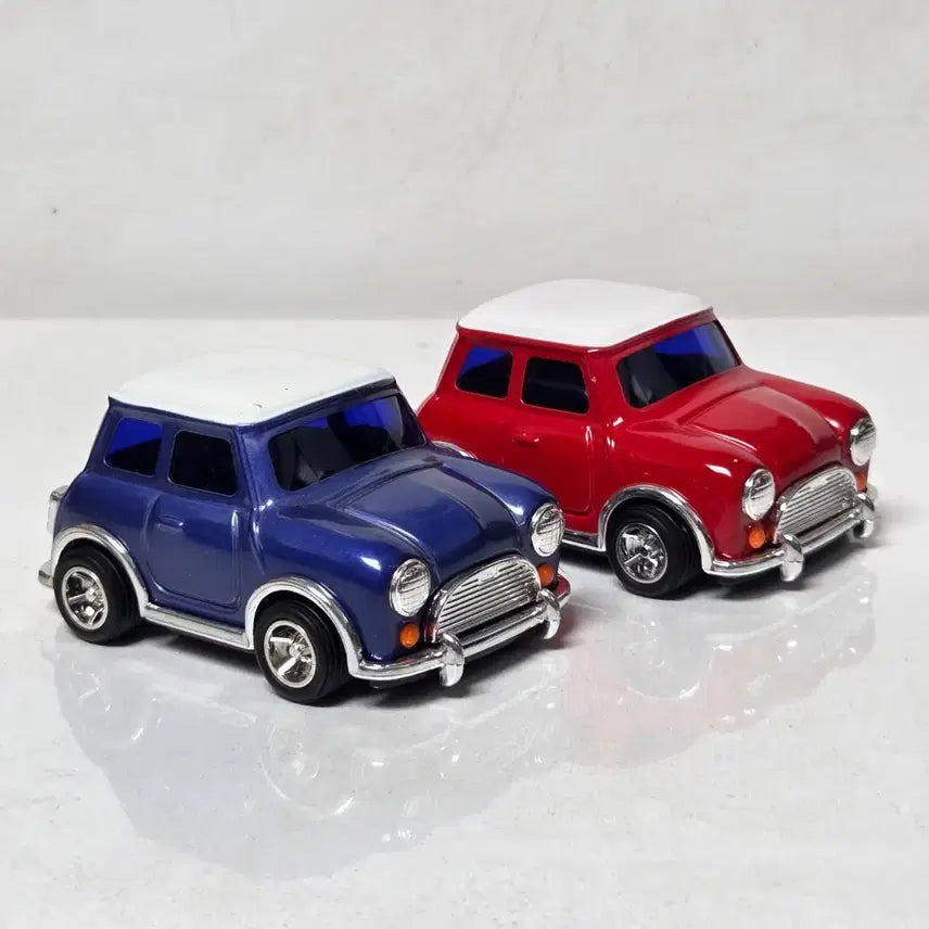 [BUNJANG] Friction Rubber Tire Mini Car Set (2-Unit) / 일본 미니 2대세트 양철 프릭션 고무타이어 미니카 세트  인테리어소품