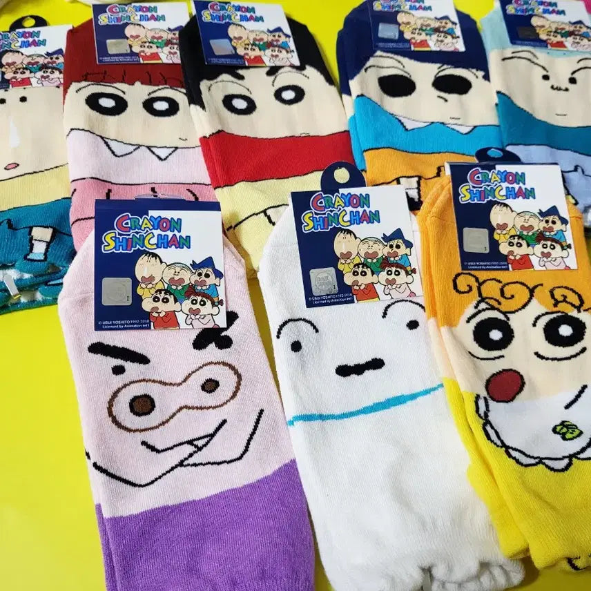[BUNJANG] Crayon Shin-chan Character Ankle Socks Set (8 Pairs) / 18년도 짱구 캐릭터 발목 양말 세트 8종