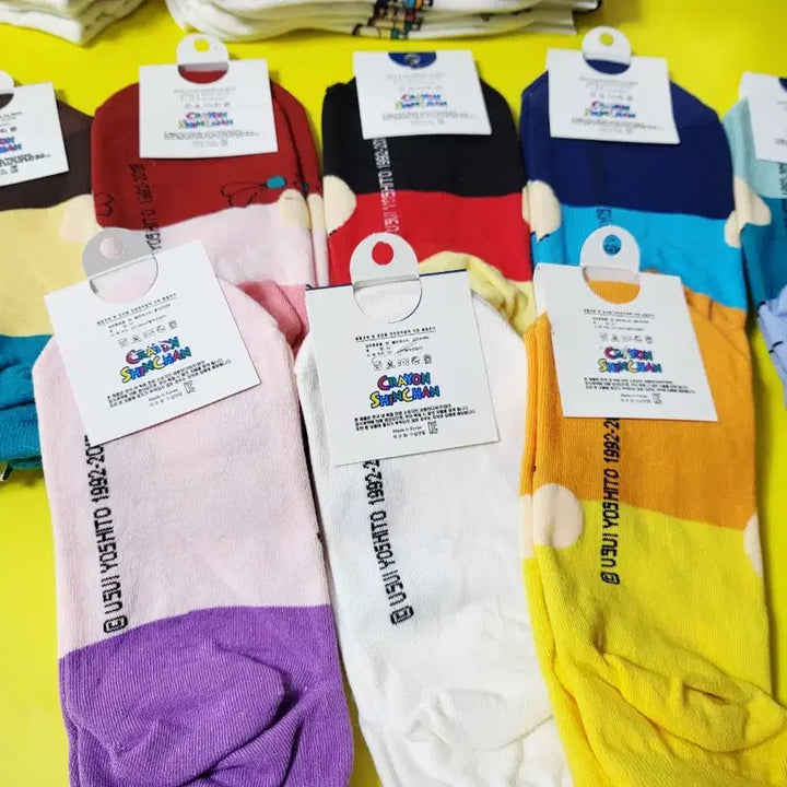 [BUNJANG] Crayon Shin-chan Character Ankle Socks Set (8 Pairs) / 18년도 짱구 캐릭터 발목 양말 세트 8종
