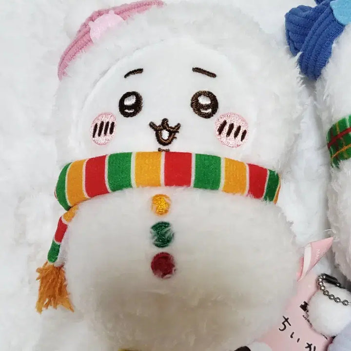 [BUNJANG] Chiikawa Snowman Mascot Bundle Set / 치이카와 눈사람 마스코트 일괄 쿠지 하치와레 우사기 카니