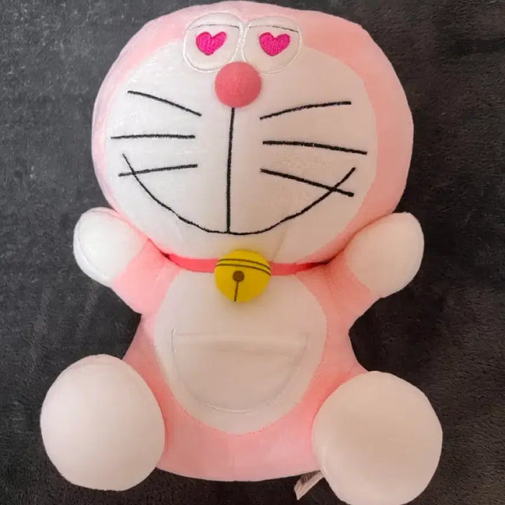 [BUNJANG] Classic Pink Heart Doraemon Plush / 고전 핑크 분홍 하트 도라에몽 인형