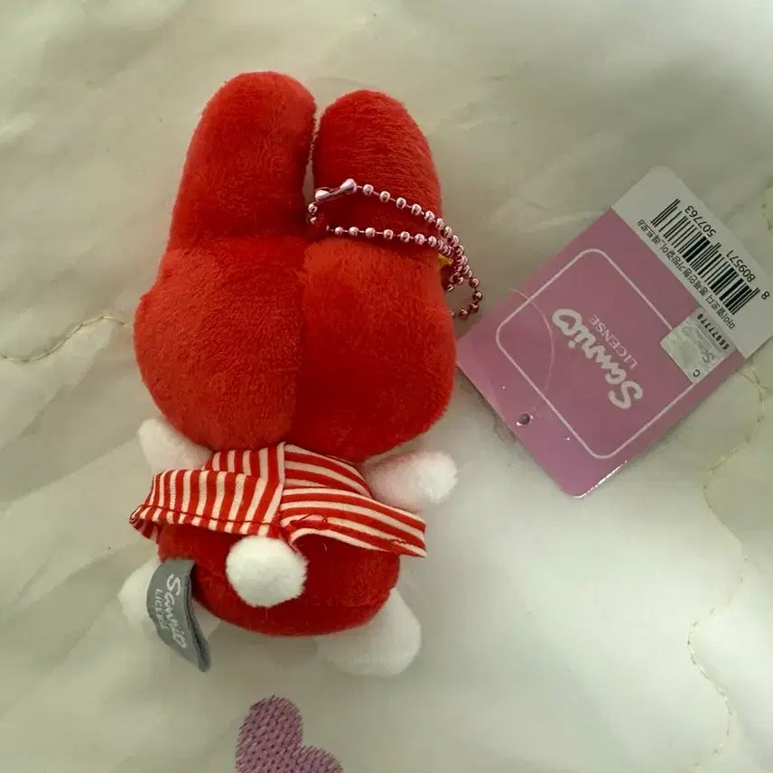 [BUNJANG] Sanrio My Melody Red Retro Plush Keyring / 추석할인이벤트) 산리오 마이멜로디 빨간마멜 레트로 정품 인형키링 새상품