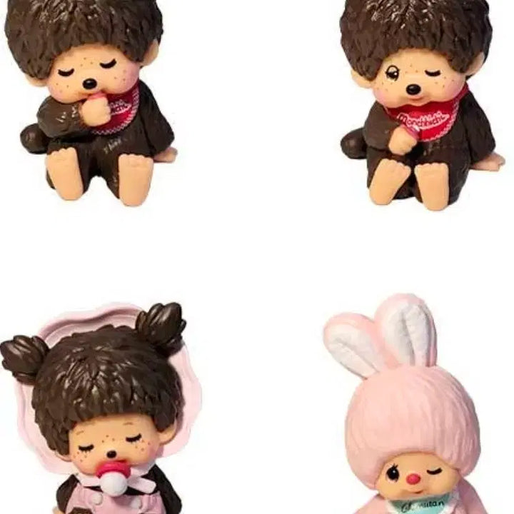 [BUNJANG] Monchhichi Shoulder-Sitter Gacha Full Set (4 Types) / 어깨쿵 몬치치 가챠 풀세트 4종