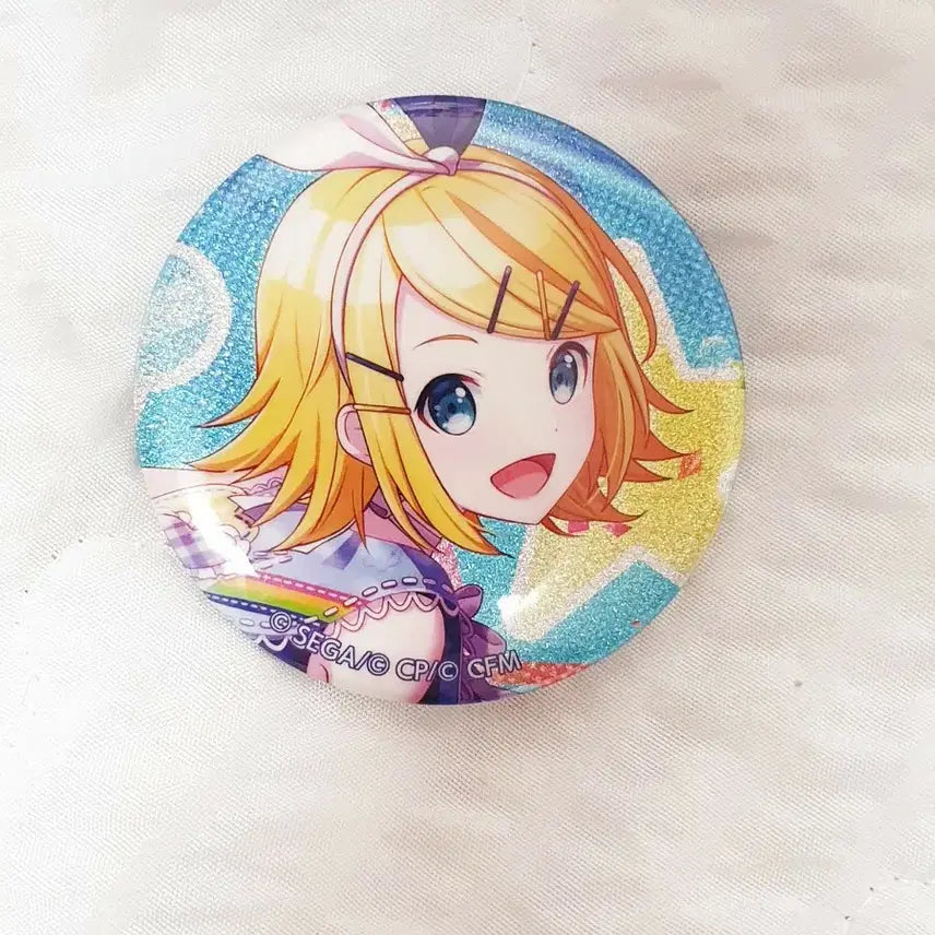 [BUNJANG] Vocaloid Project Sekai Kagamine Rin Glitter Can Badge / 보컬로이드 프로젝트 세카이 프로세카 카가미네 린 글리터 캔뱃지