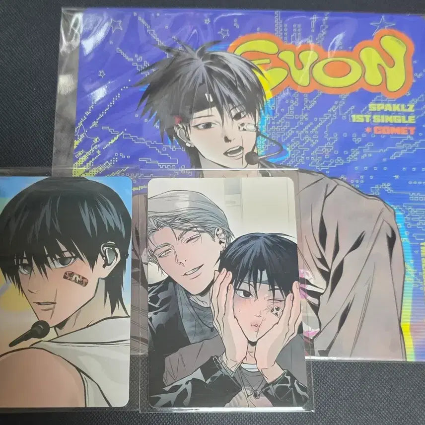 [BUNJANG] Sparkles Black Horse Photocard &amp; Postcard Set / [판매] 레진 26 시그 스파클즈 검은 목마