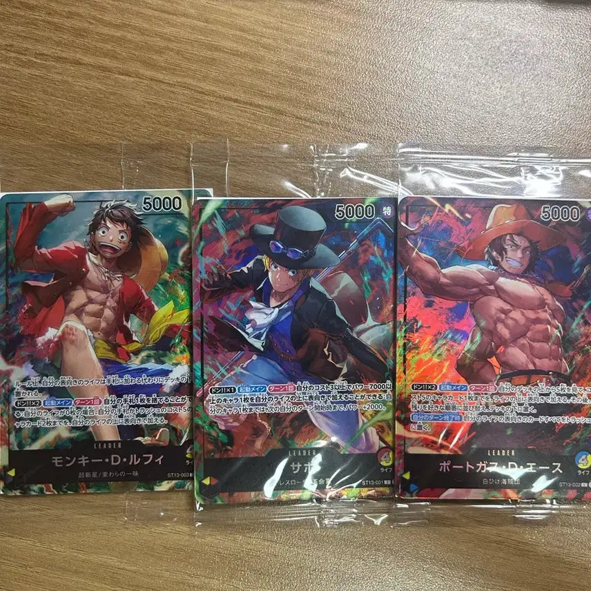 [BUNJANG] One Piece x 7-Eleven Promo Card Set (Luffy, Ace, Sabo) / 급전 할인!! 일괄)원피스카드 세븐일레븐 프로모 3종 세트