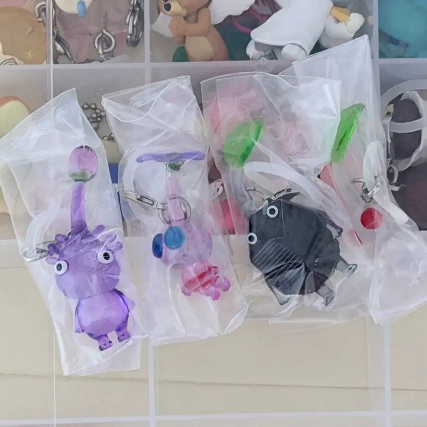 [BUNJANG] Pikmin MajiMojiPura Bundle Set White, Purple, Rock, Winged / 피크민 메지루시 일괄 판매 하양 보라 바위 날개