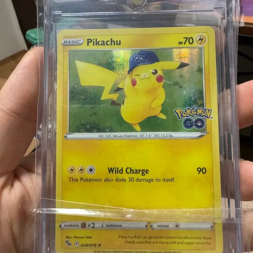 [BUNJANG] Pokemon GO Pikachu (Hat Pikachu) with Case / 북미)포켓몬고 피카츄(모자츄),케이스포함.