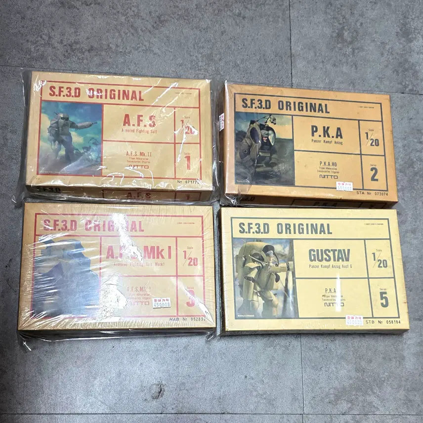 [BUNJANG] NITTO Ma.K. 1/20 S.F.3.D Original 4-Kit Set / [극레어/미개봉일부] 마시넨크리거 Mak 닛토(NITTO) 1/20 S.F.3.D 오리지널 4종 세트