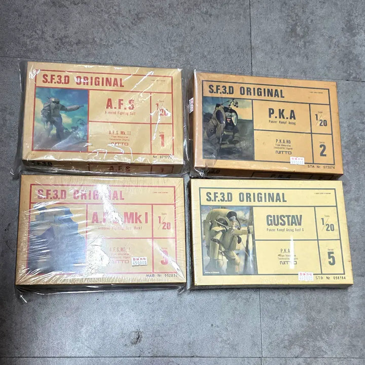 [BUNJANG] NITTO Ma.K. 1/20 S.F.3.D Original 4-Kit Set / [극레어/미개봉일부] 마시넨크리거 Mak 닛토(NITTO) 1/20 S.F.3.D 오리지널 4종 세트