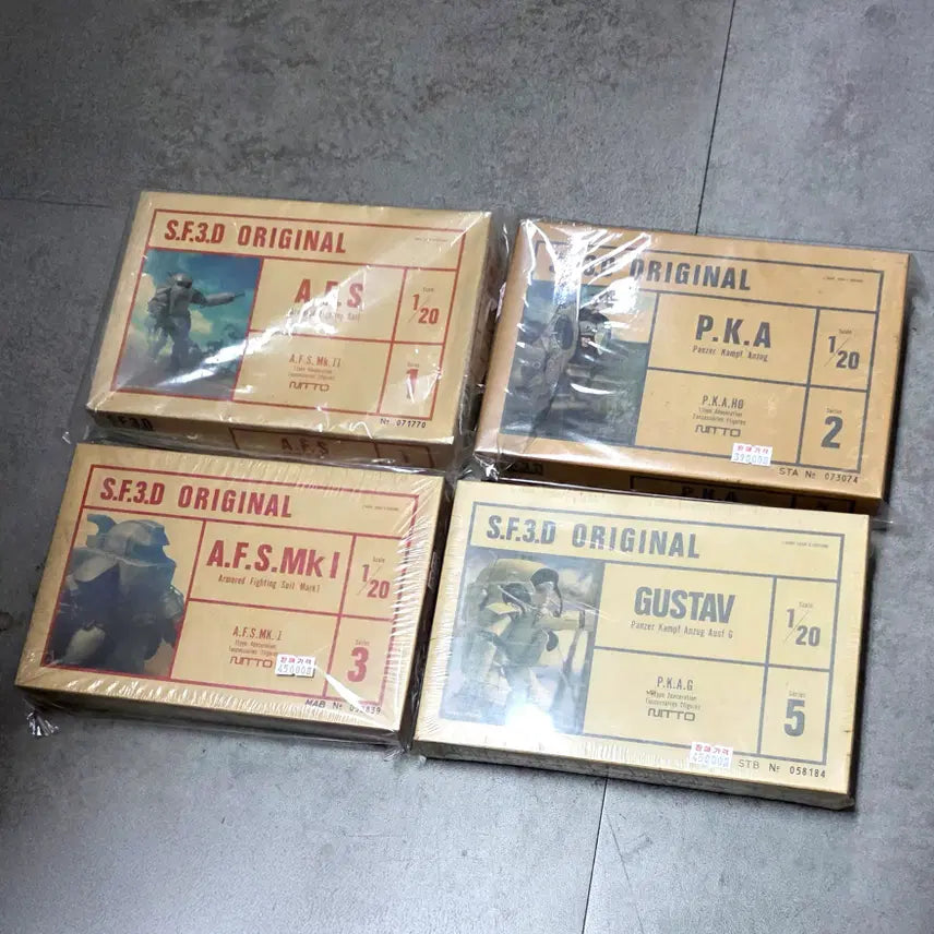 [BUNJANG] NITTO Ma.K. 1/20 S.F.3.D Original 4-Kit Set / [극레어/미개봉일부] 마시넨크리거 Mak 닛토(NITTO) 1/20 S.F.3.D 오리지널 4종 세트