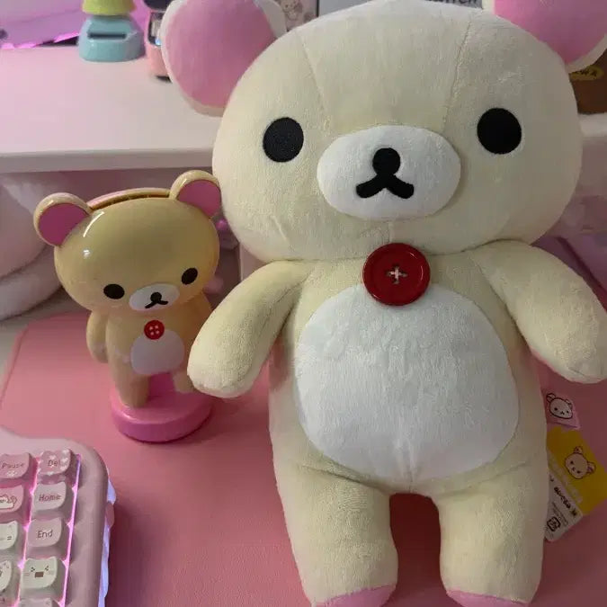[BUNJANG] KORIRAKKUMA Plush Toy (M Size) + Scissors Set / 코리락쿠마 인형 m사이즈 + 코리락쿠마 가위