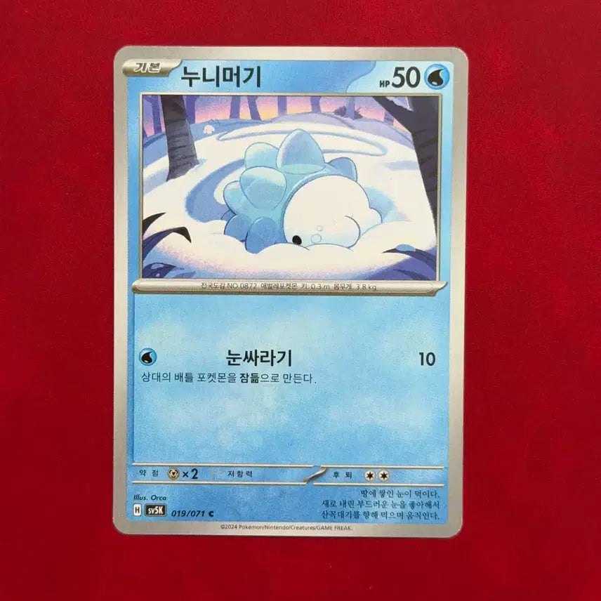 [BUNJANG] Pokemon Card Lot | Glaceon &amp; Alolan Vulpix | SV5K / 귀여운 포켓몬 카드 누니머기 눈싸라기 sv5K
