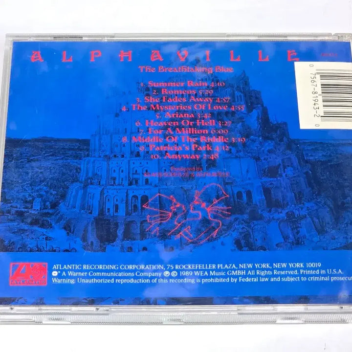 [BUNJANG] Alphaville The Breathtaking Blue 1989 US First Press CD / Alphaville - The Breathtaking Blue (1989 US 초반 CD)